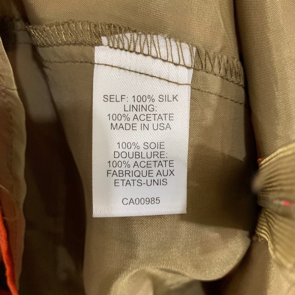 Nanette Lepore Orange Print Silk Blouse - Picture 7 of 8